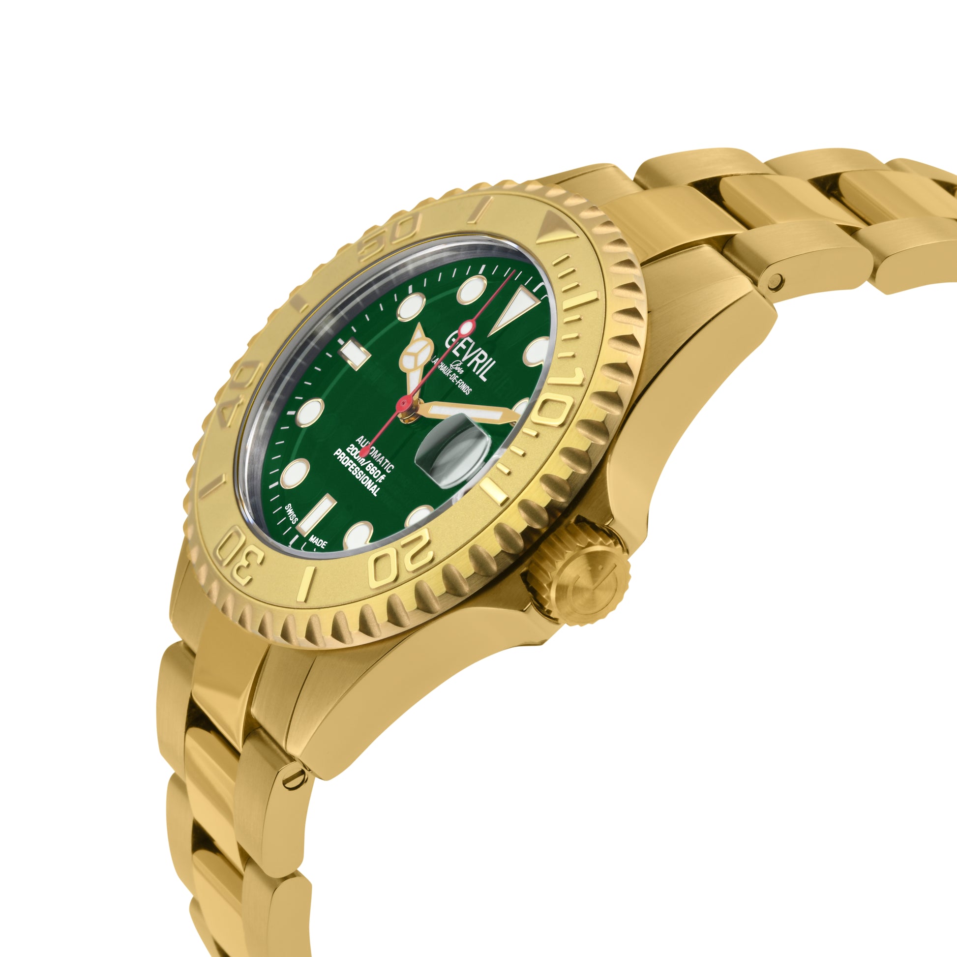 title:Gevril Men's Wall Street 39mm Automatic Watch 4758B;color:Green