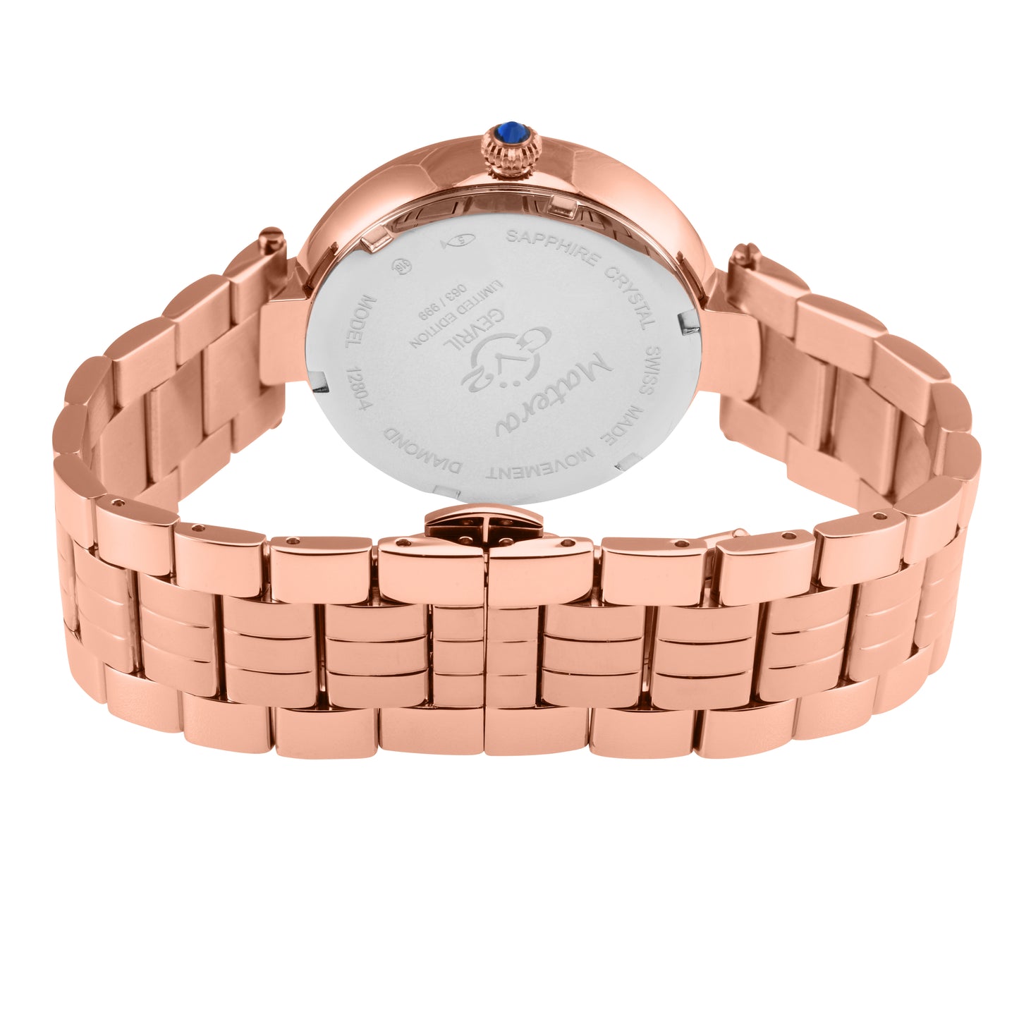 title:GV2 by Gevril Women's Matera 35mm Quartz Watch 12804B;color:White Mother-of-Pearl