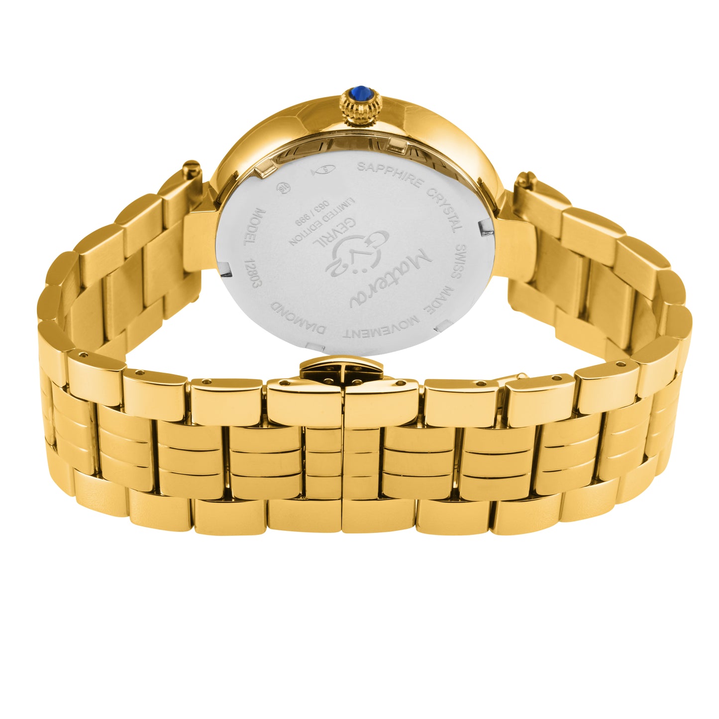 title:GV2 by Gevril Women's Matera 35mm Quartz Watch 12803B;color:White Mother-of-Pearl