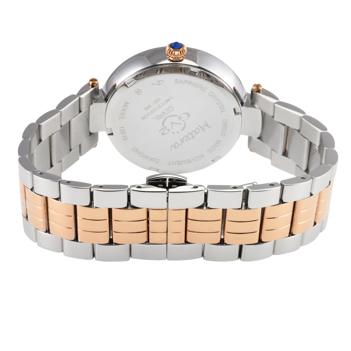 title:GV2 by Gevril Women's Matera 35mm Quartz Watch 12810B;color:White Mother-of-Pearl