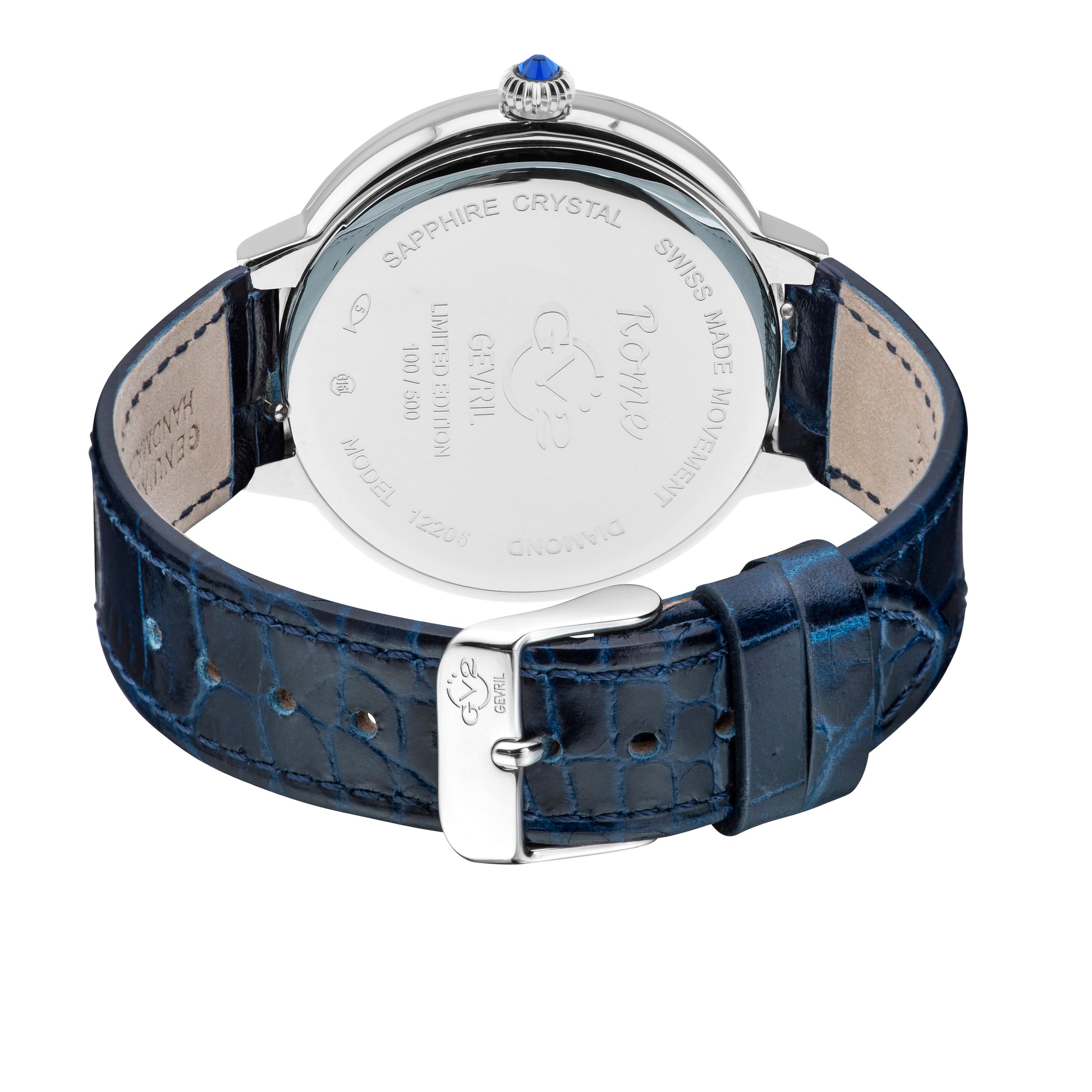 title:GV2 by Gevril Women's Rome 36mm Quartz Watch 12205;color:Blue