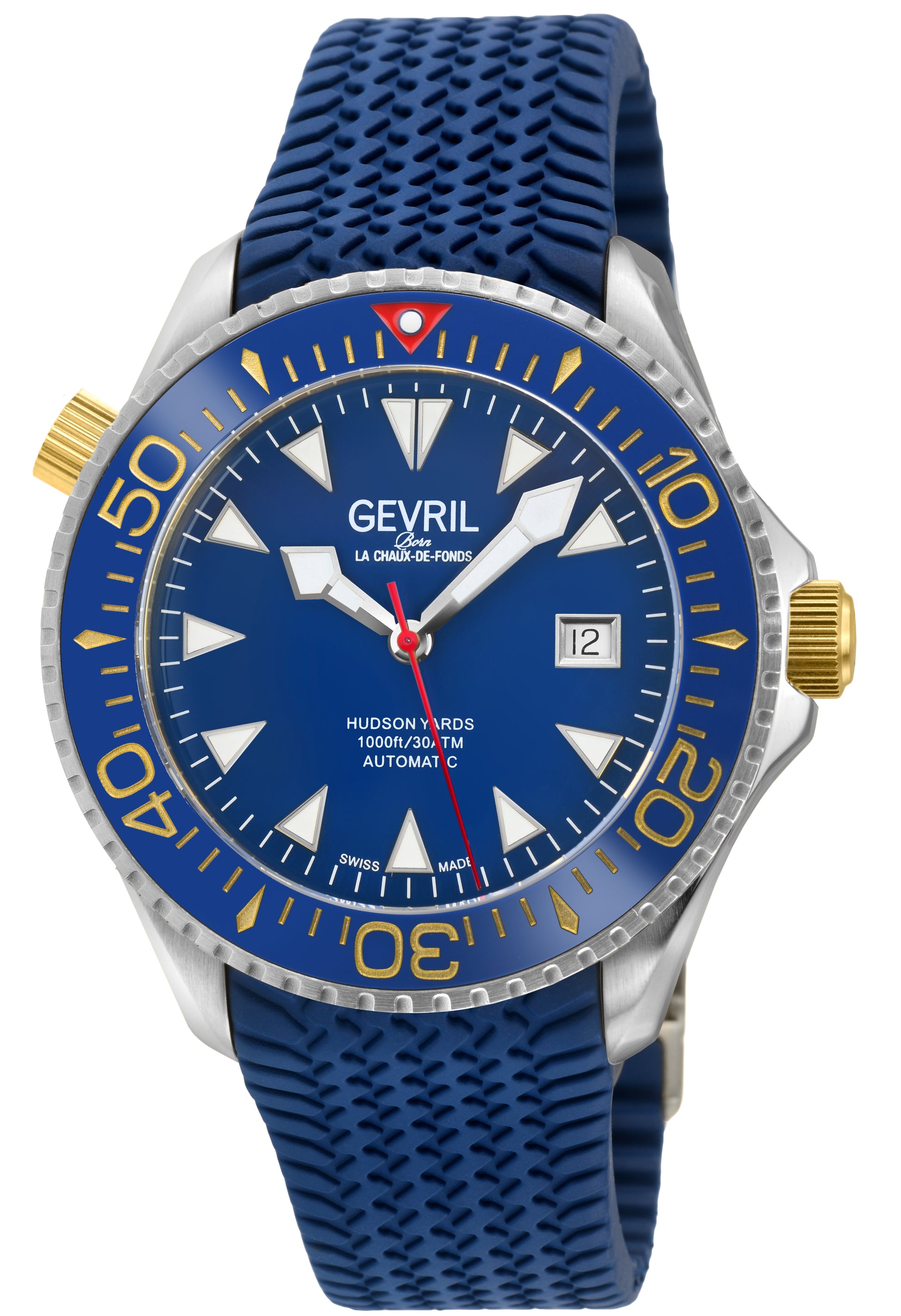 title:Gevril Men's Hudson Yards 43mm Automatic Watch 48803R;color:Blue