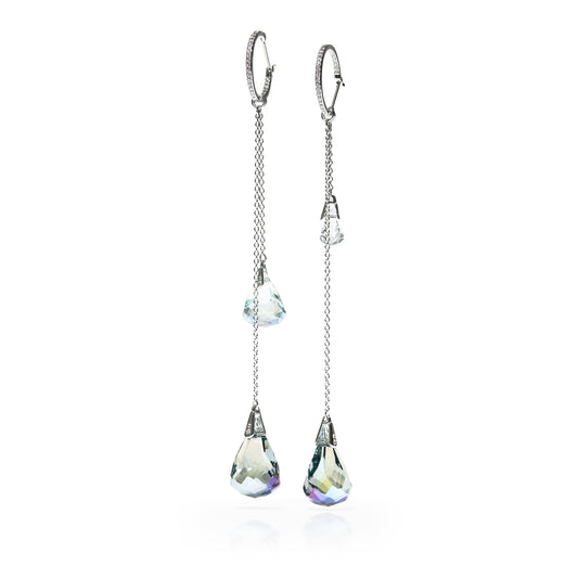 title:Swarovski Women's 5521784 Spirit Rhodium-Plated Earrings;color:not applicable