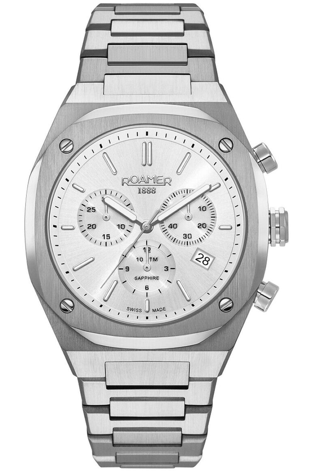 title:Roamer Men's 854837-41-15-50 Stingray R7 Chrono 40mm Quartz Watch;color:Silver