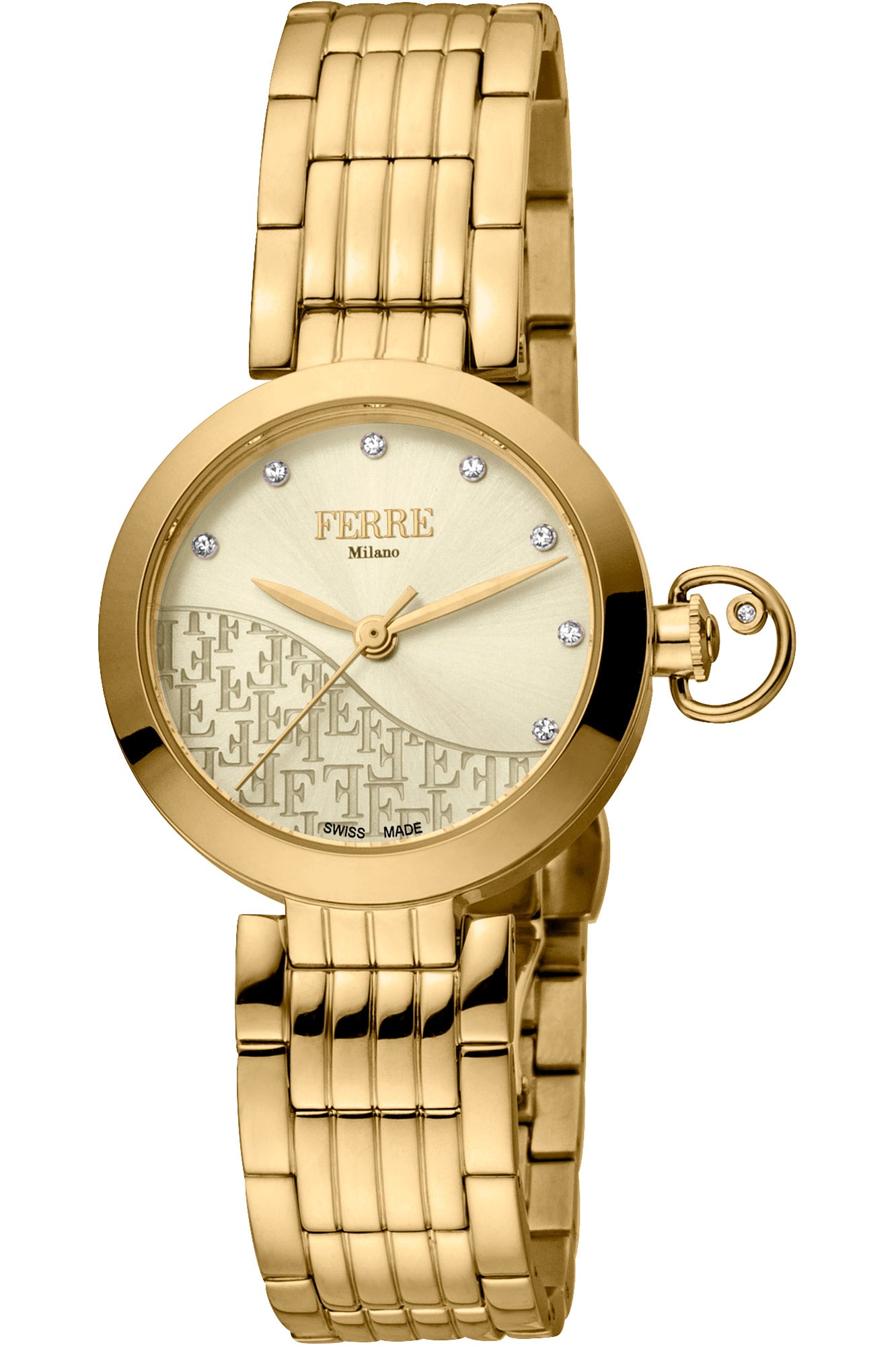 Amazon.com: Ferre Milano Women's White Mother-Of-Pearl Dial With Two Tone  Stainless-Steel Band Watch. : Clothing, Shoes & Jewelry