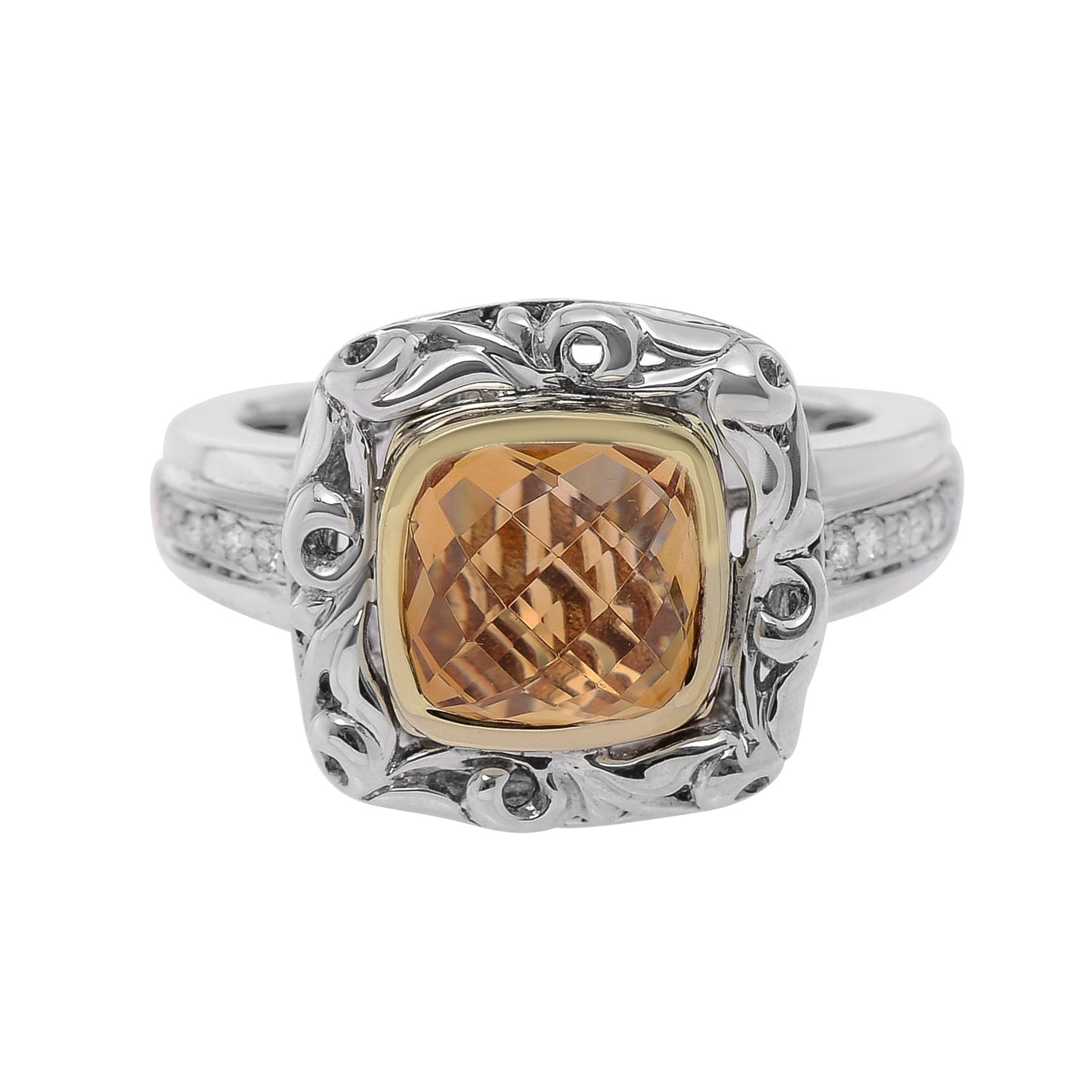 title:Charles Krypell Women's Sterling Silver Citrine Ring 3-6634-SCD;color:not applicable