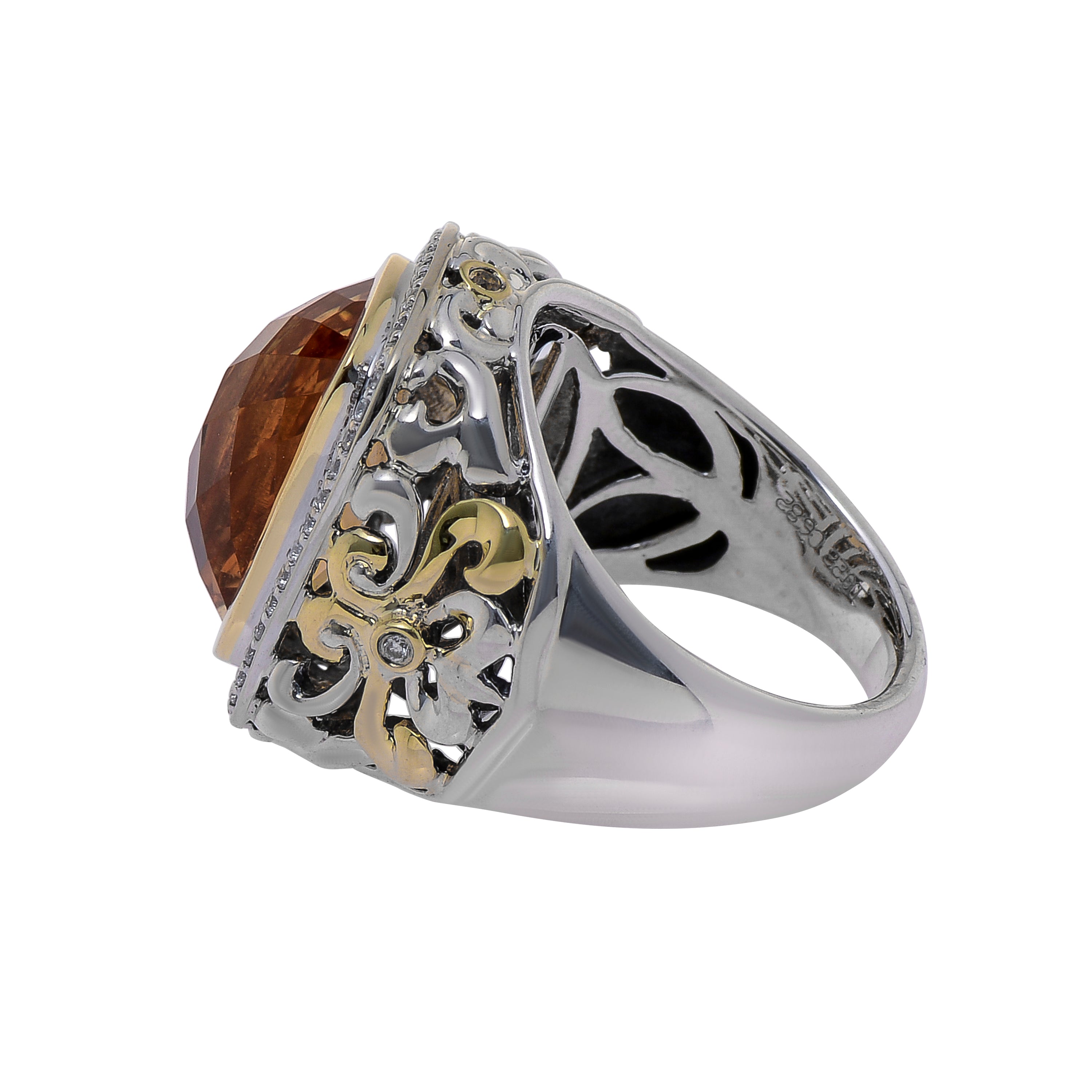 title:Charles Krypell Women's Sterling Silver Citrine Ring 3-6440-SCD;color:not applicable