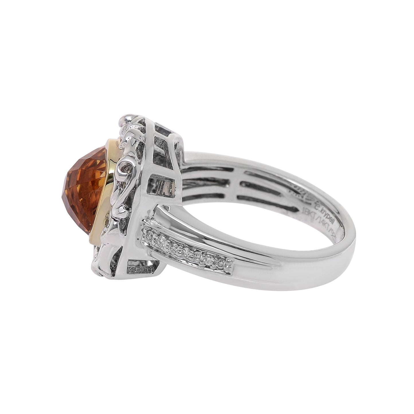 title:Charles Krypell Women's Sterling Silver Citrine Ring 3-6634-SCD;color:not applicable