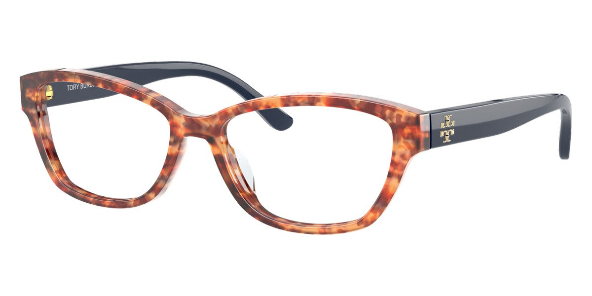 title:Tory Burch Women's 54mm Spotted Amber Tortoise  Opticals TY2114U-1840;color:Spotted Amber Tortoise frame, Demo Lens