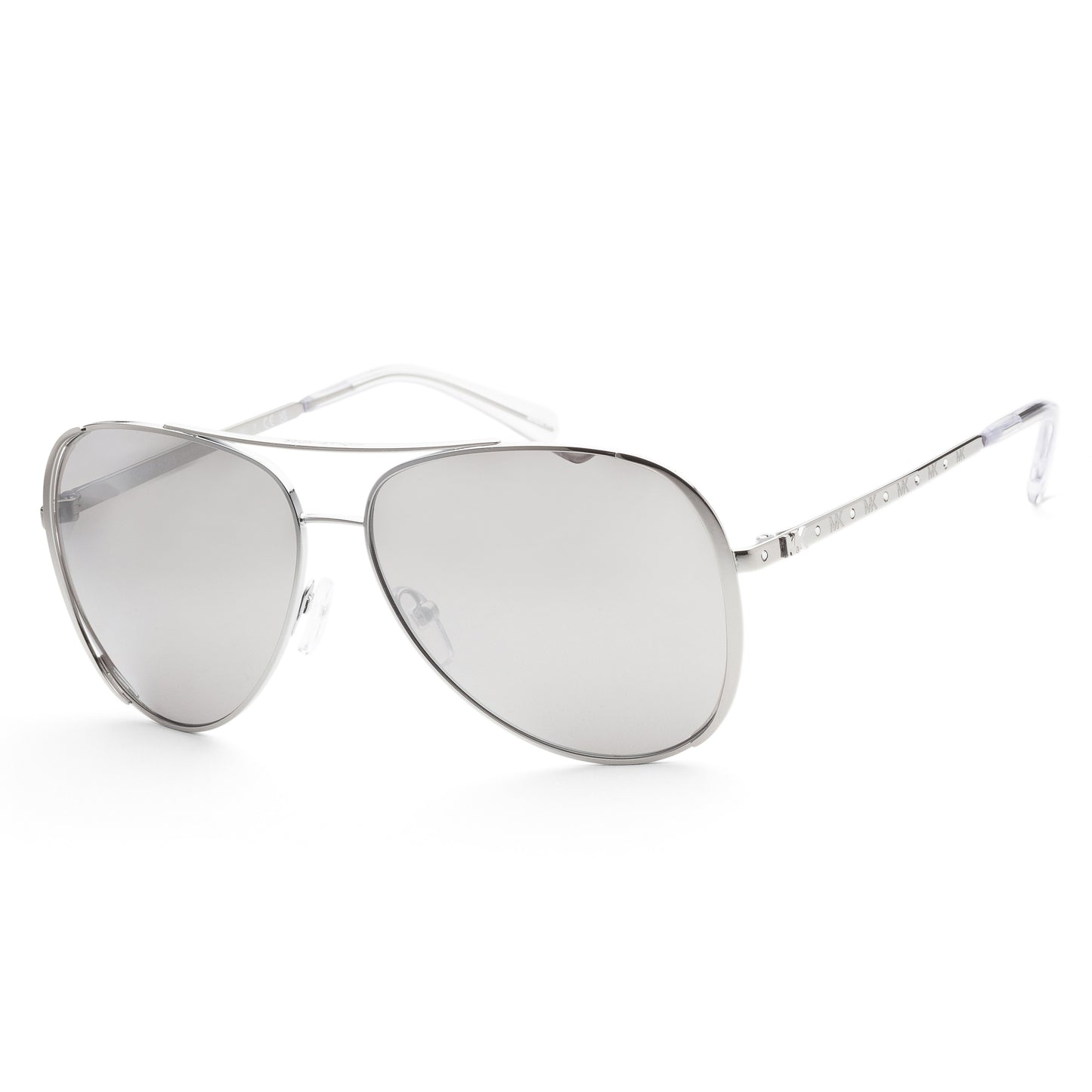 title:Michael Kors Women's MK1101B-11536G Chelsea Bright 60mm Silver Sunglasses;color:Silver Frame, Grey Lens