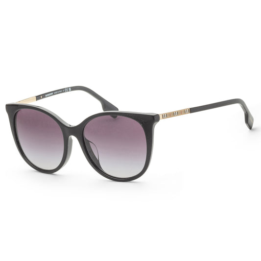 title:Burberry Women's Alice 55mm Black Sunglasses BE4333F-30018G;color:Black frame, Grey Gradient lens