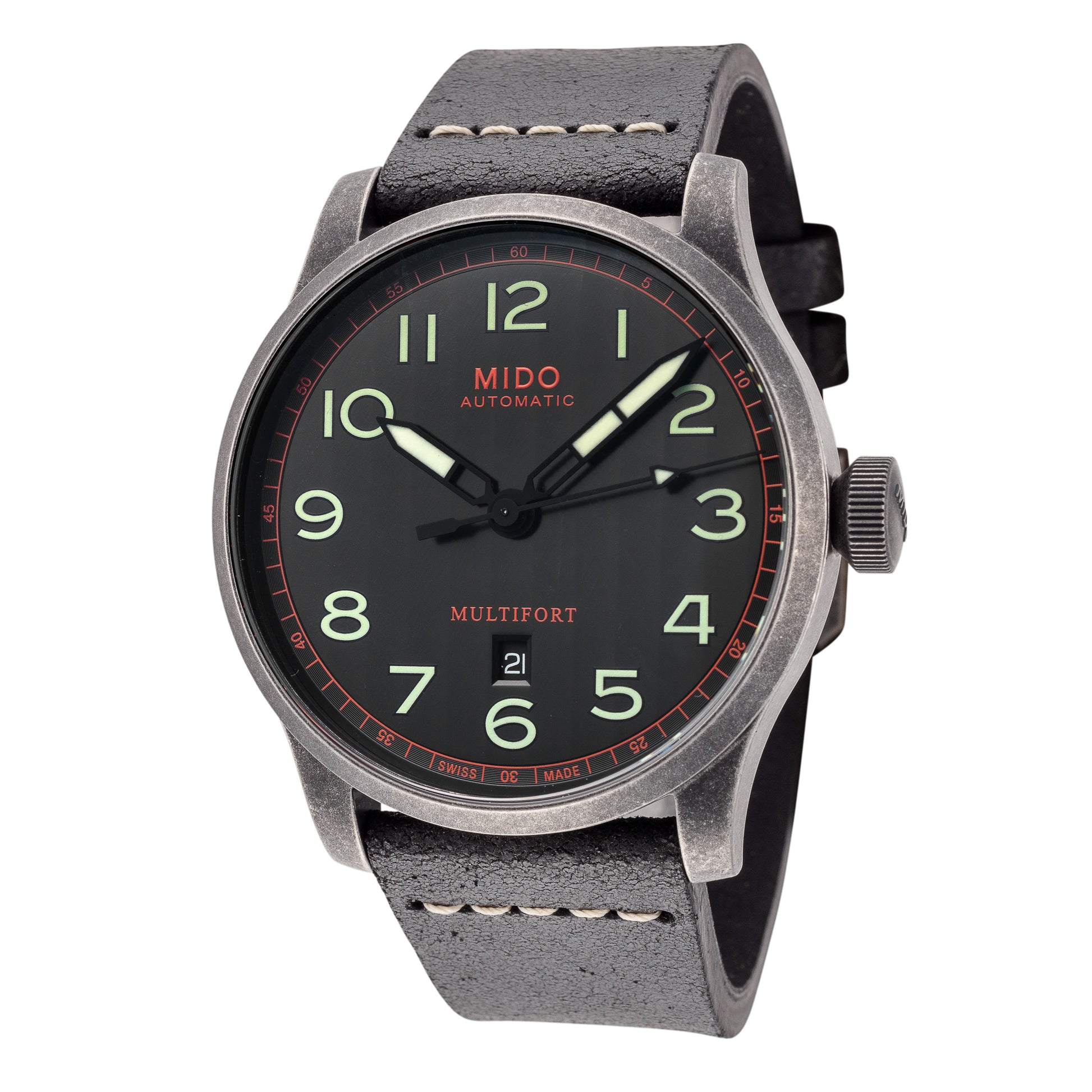 title:Mido Men's Multifort 44mm Automatic Watch M0326073605009;color:Black