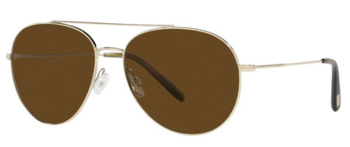 title:Oliver Peoples Unisex 61mm Soft Gold Sunglasses OV1286S-503557-61;color:Soft Gold frame, True Brown lens