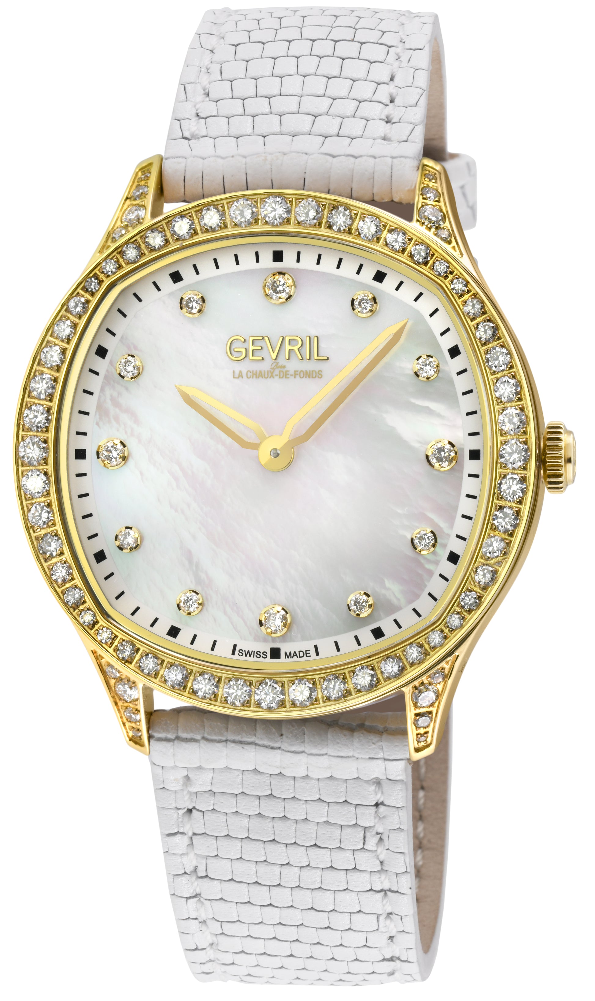 title:Gevril Women's Morcote 36mm Quartz Watch 10221;color:White Mother-of-Pearl