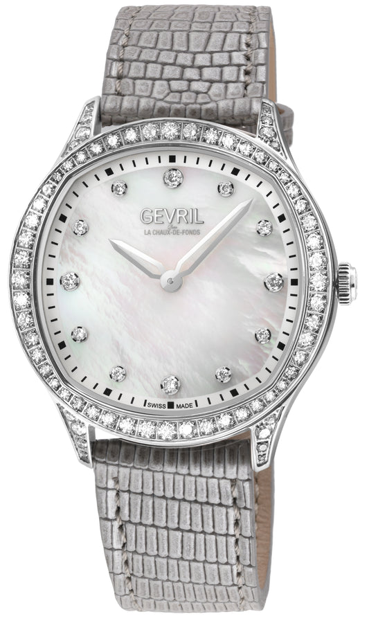 title:Gevril Women's Morcote 36mm Quartz Watch GV-10241;color:White Mother-of-Pearl