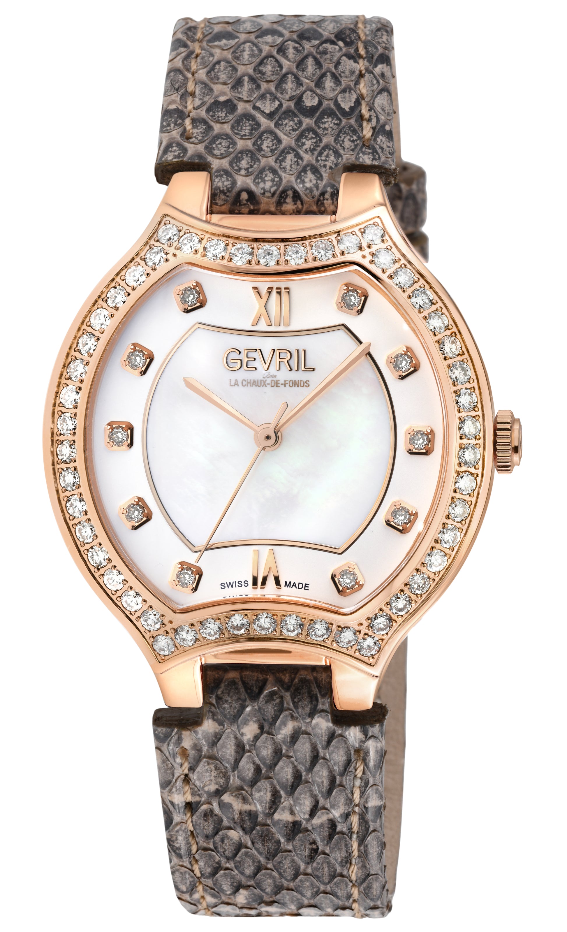 title:Gevril Women's Lugano 35mm Quartz Watch 11251;color:White Mother-of-Pearl