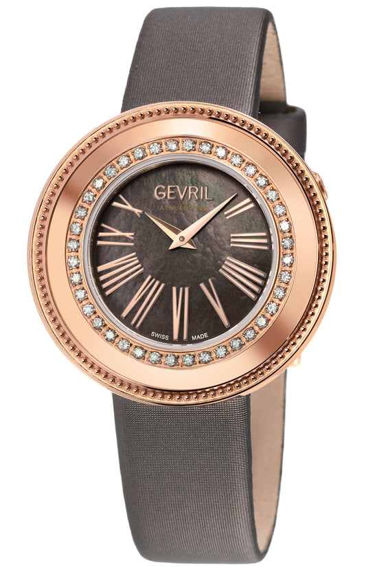 title:Gevril Women's Gandria 36mm Quartz Watch 12152;color:Gray Mother-of-Pearl