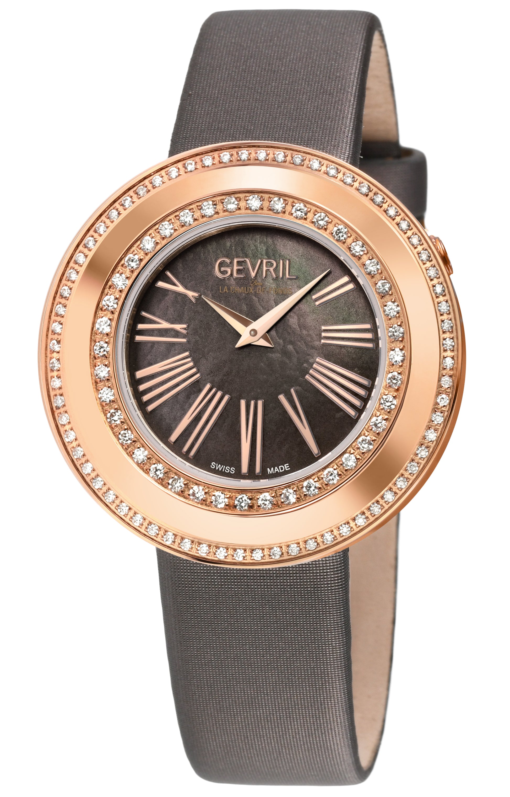 title:Gevril Women's Gandria 36mm Quartz Watch 12252;color:Gray Mother-of-Pearl