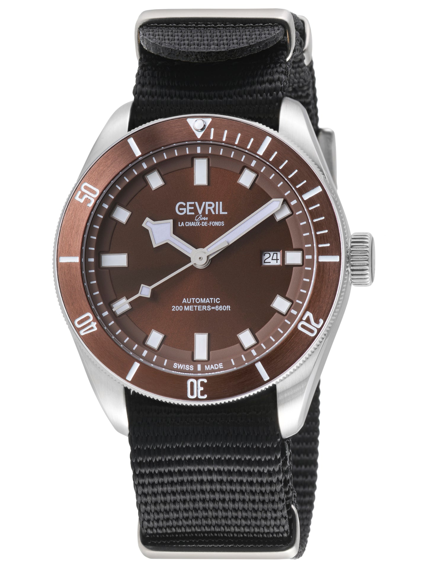 title:Gevril Men's Yorkville 43mm Automatic Watch 48607N;color:Brown