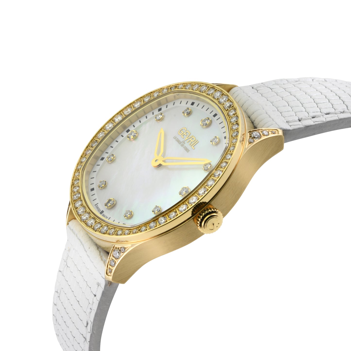 title:Gevril Women's Morcote 36mm Quartz Watch 10221;color:White Mother-of-Pearl