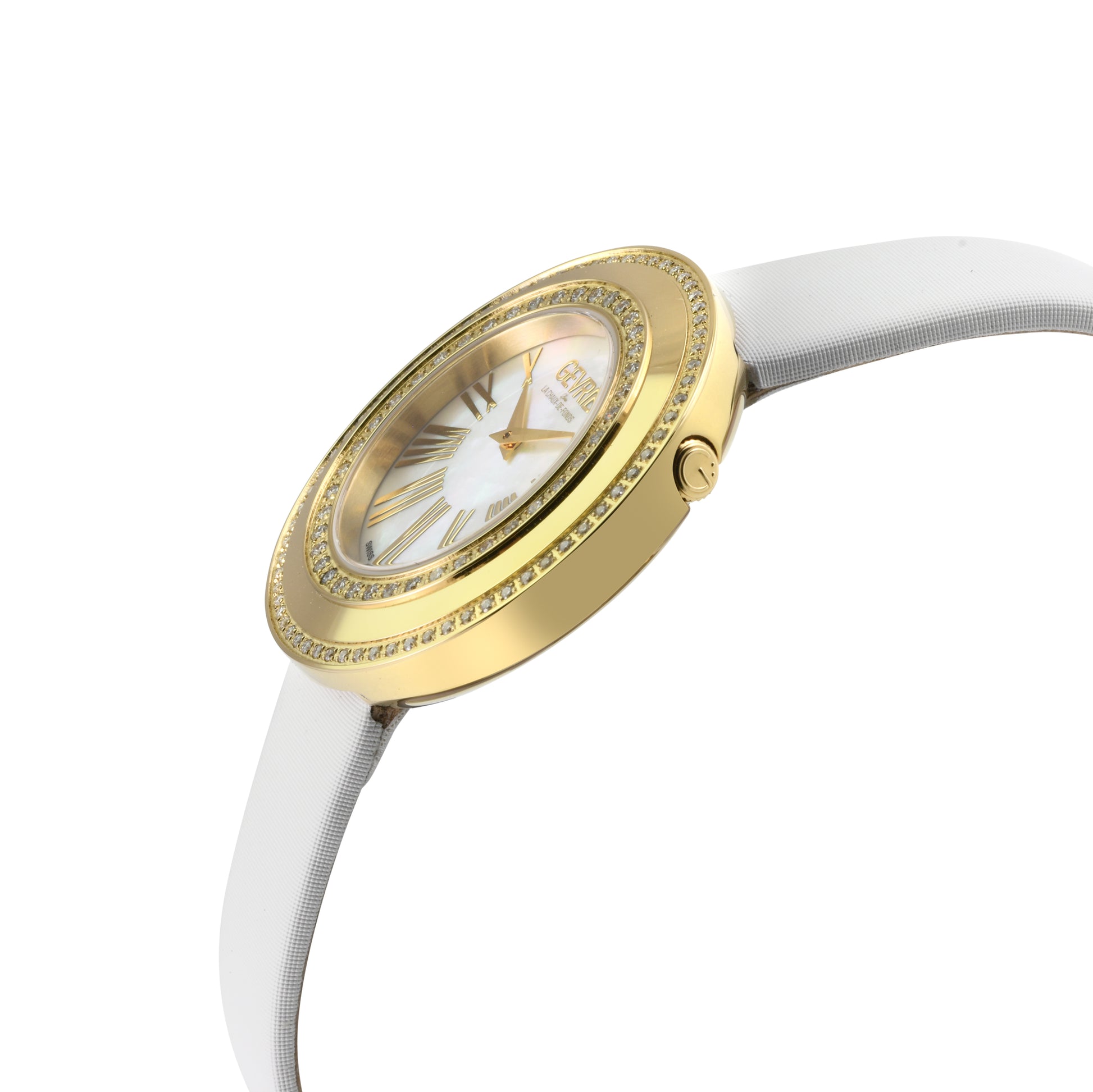 title:Gevril Women's Gandria 36mm Quartz Watch 12221;color:White Mother-of-Pearl