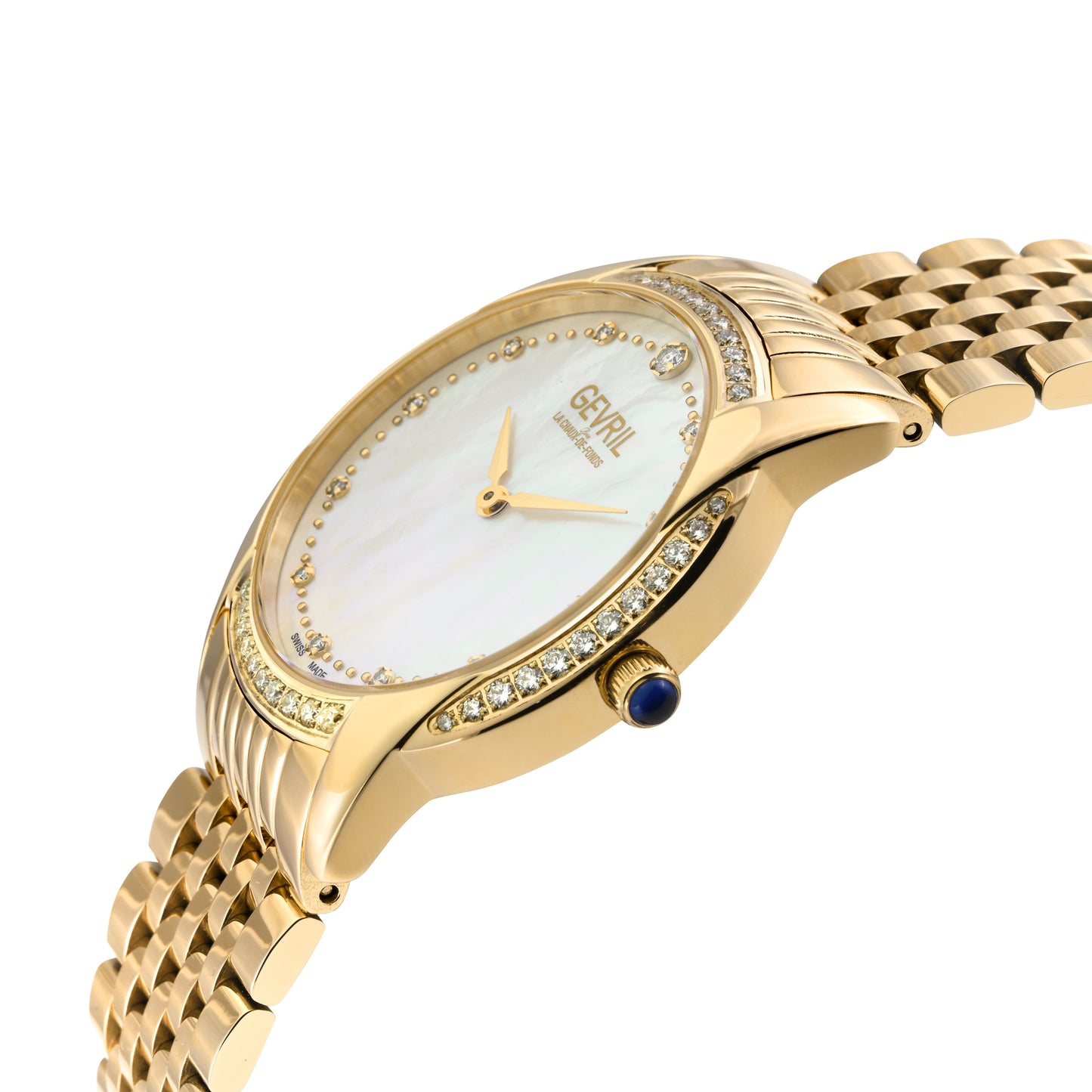 title:Gevril Women's Airolo 36mm Quartz Watch 13221B;color:White Mother-of-Pearl