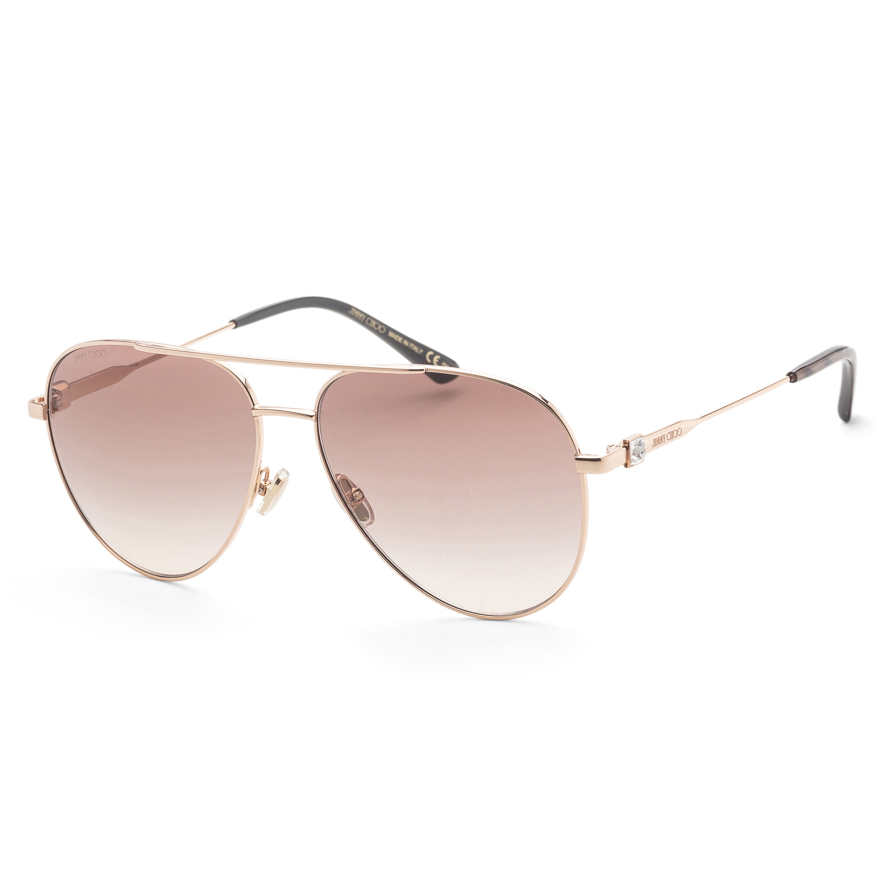 title:Jimmy Choo Women's OLLYS-0DDB-HA Olly 60mm Gold Copper Sunglasses;color:Gold Copper