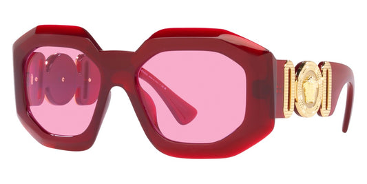 title:Versace Women's Fashion VE4424U-388-5 56mm Red Sunglasses;color:Red