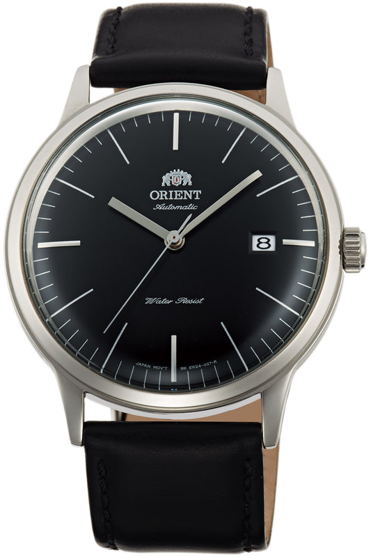 title:Orient Men's FAC0000DB0 Classic Bambino V2 41mm Manual-Wind Watch;color:Black Dial Black Band