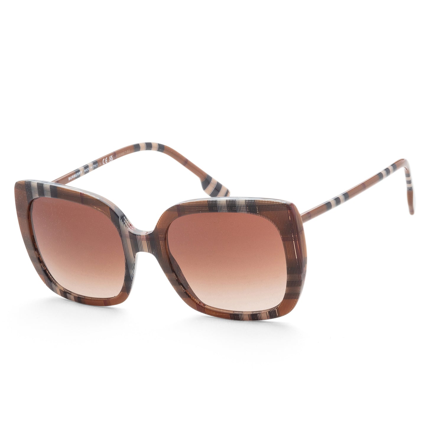 title:Burberry Women's 54mm Checkered Brown  Sunglasses BE4323-400513;color:Checkered Brown