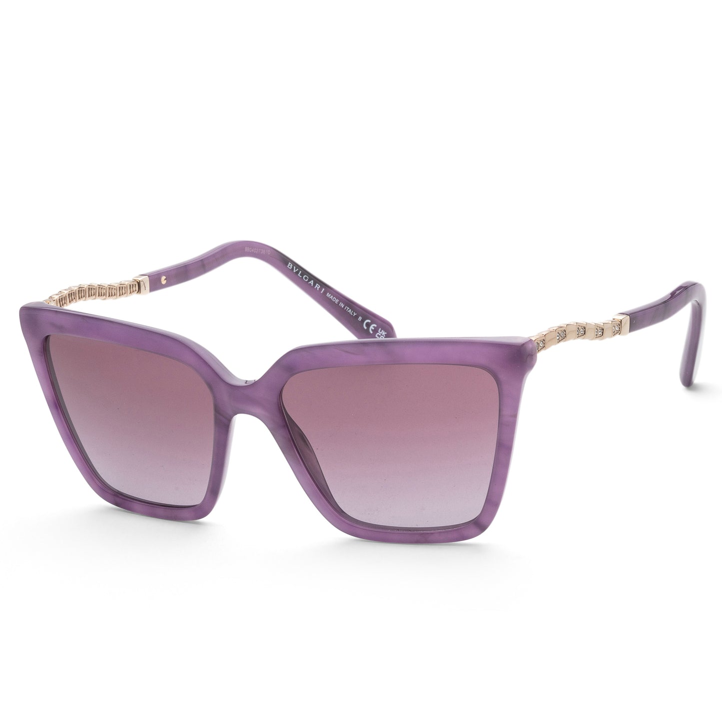 title:Bulgari Women's 57mm Violet Sunglasses BV8255B-55178H;color:Violet frame, Violet Gradient lens