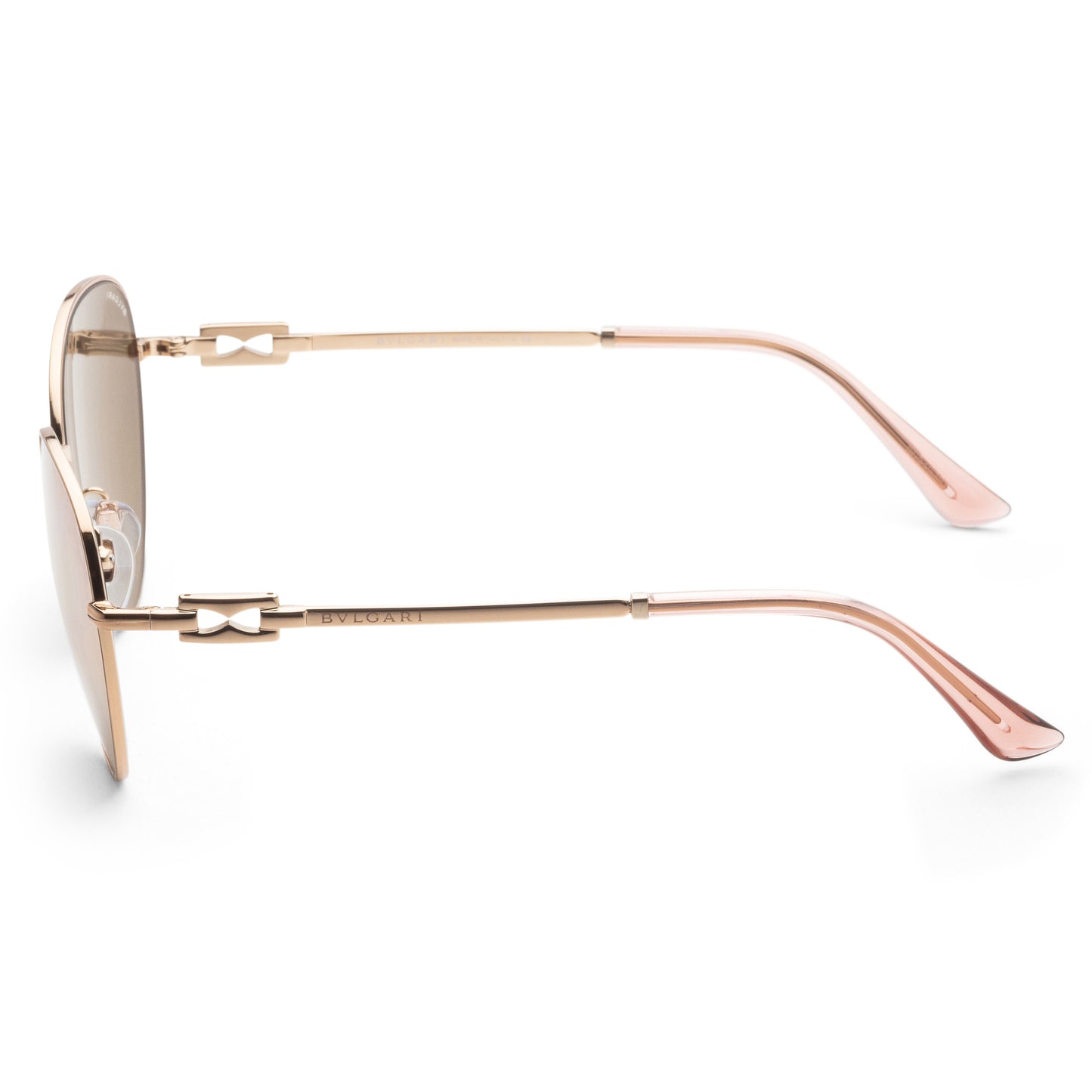 title:Bulgari Women's 58 mm Rose Gold Sunglasses BV6174-20140W;color:Rose Gold frame, Clear Mirror Real Rose Gold lens