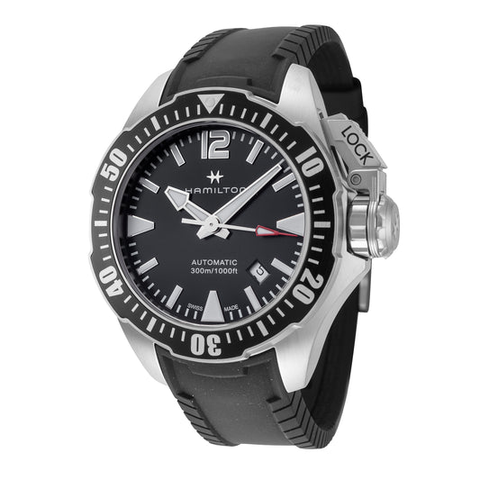 title:Hamilton Men's Khaki Navy 42mm Automatic Watch H77605335;color:Black