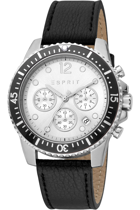 title:Esprit Men's ES1G373L0015 Hudson 42mm Quartz Watch;color:Black