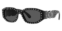 title:Versace Men's VE4361-539887 Fashion 53mm Black Sunglasses;color:Dark Grey Lens, Black Frame
