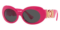 title:Versace Women's VE4426BU-536787 Fashion 54mm Fuchsia Sunglasses;color:Dark Grey Lens, Fuchsia Frame