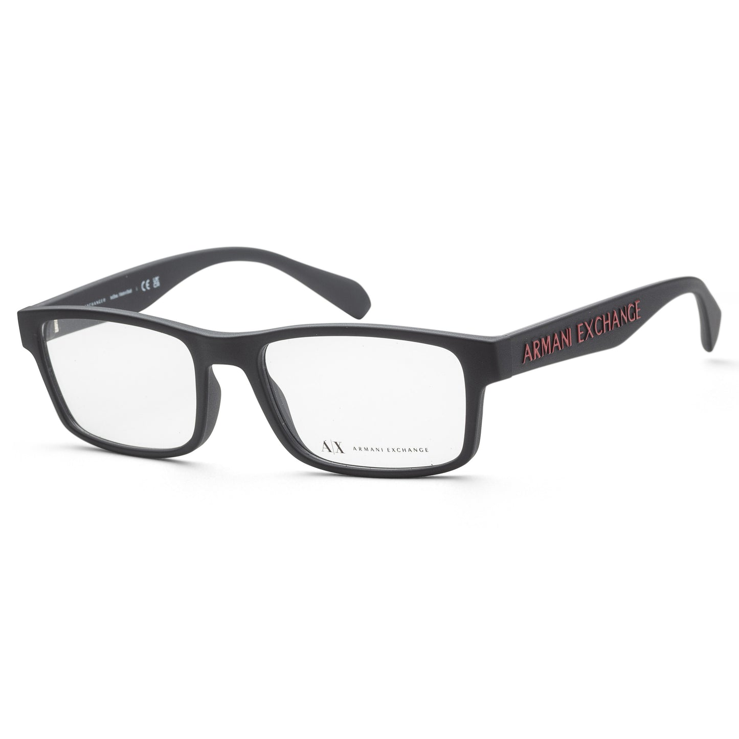 title:Armani Exchange Men's AX3070-8078 Fashion 55mm Matte Black Opticals;color:Demo Lens Lens, Matte Black Frame