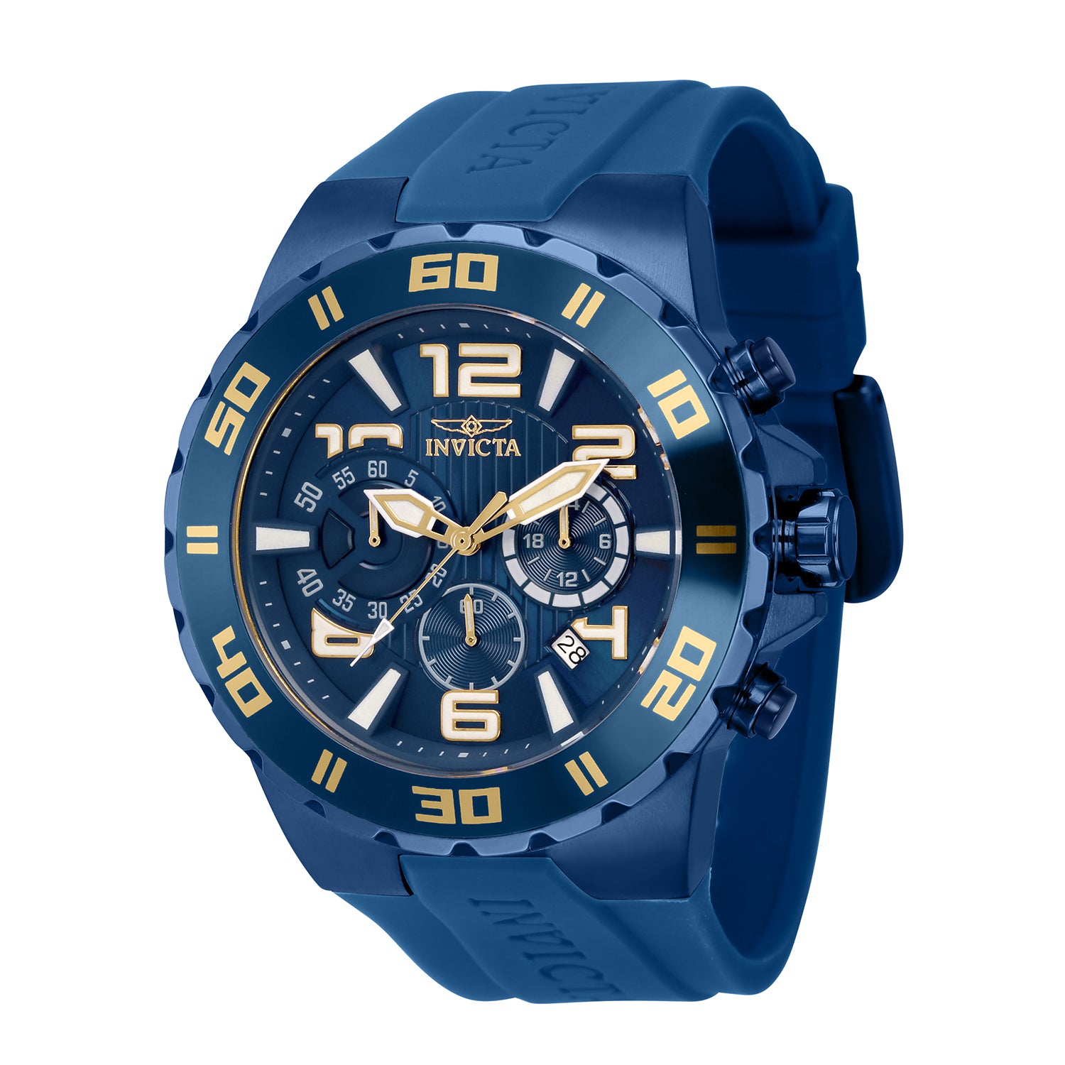 title:Invicta Men's IN-37754 48mm Blue Dial Quartz Watch;color:Blue