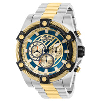 title:Invicta Men's IN-38957 52mm Blue Dial Quartz Watch;color:Silver and Gold