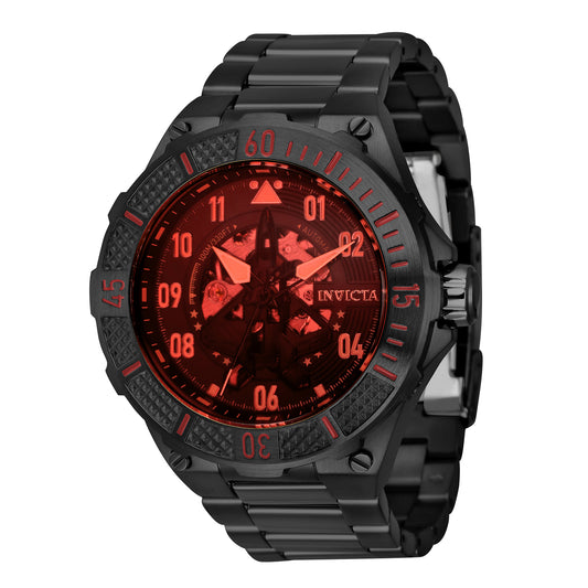 title:Invicta Men's IN-39915 50mm Red Dial Automatic Watch;color:Black