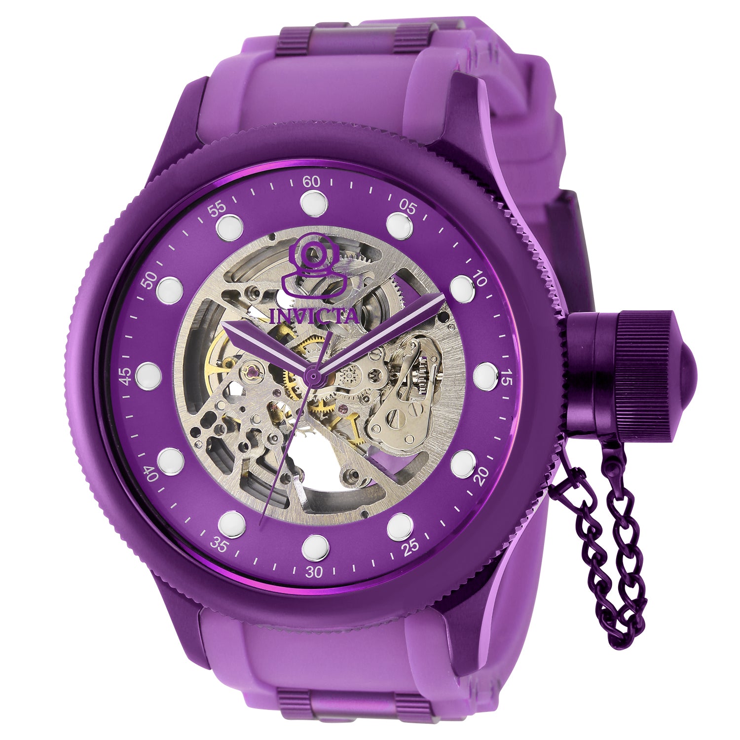 title:Invicta Men's IN-40744 51.5mm Dark Purple Dial Automatic Watch;color:Dark Purple