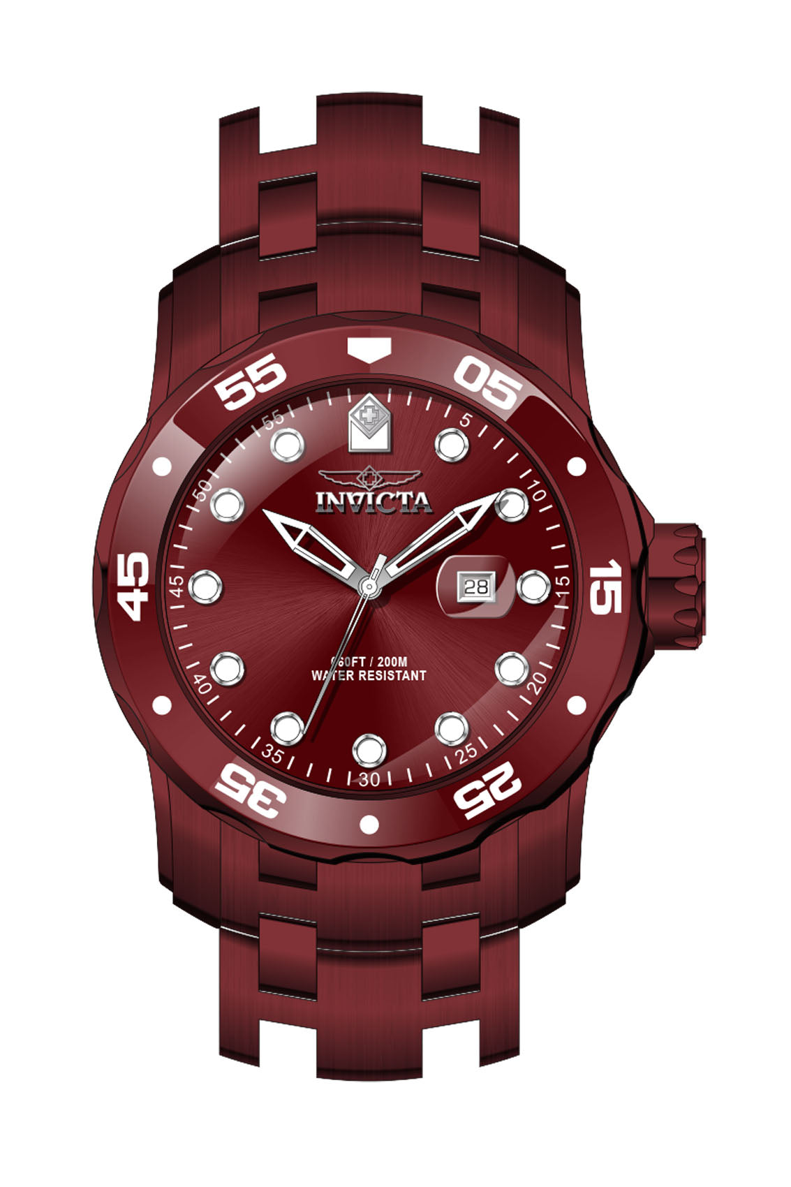 title:Invicta Men's IN-40836 48mm Red Dial Quartz Watch;color:Red