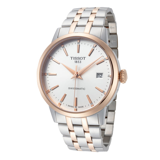 title:Tissot Women's T1294072203100 Dream 42mm Automatic Watch;color:Silver and Rose Gold