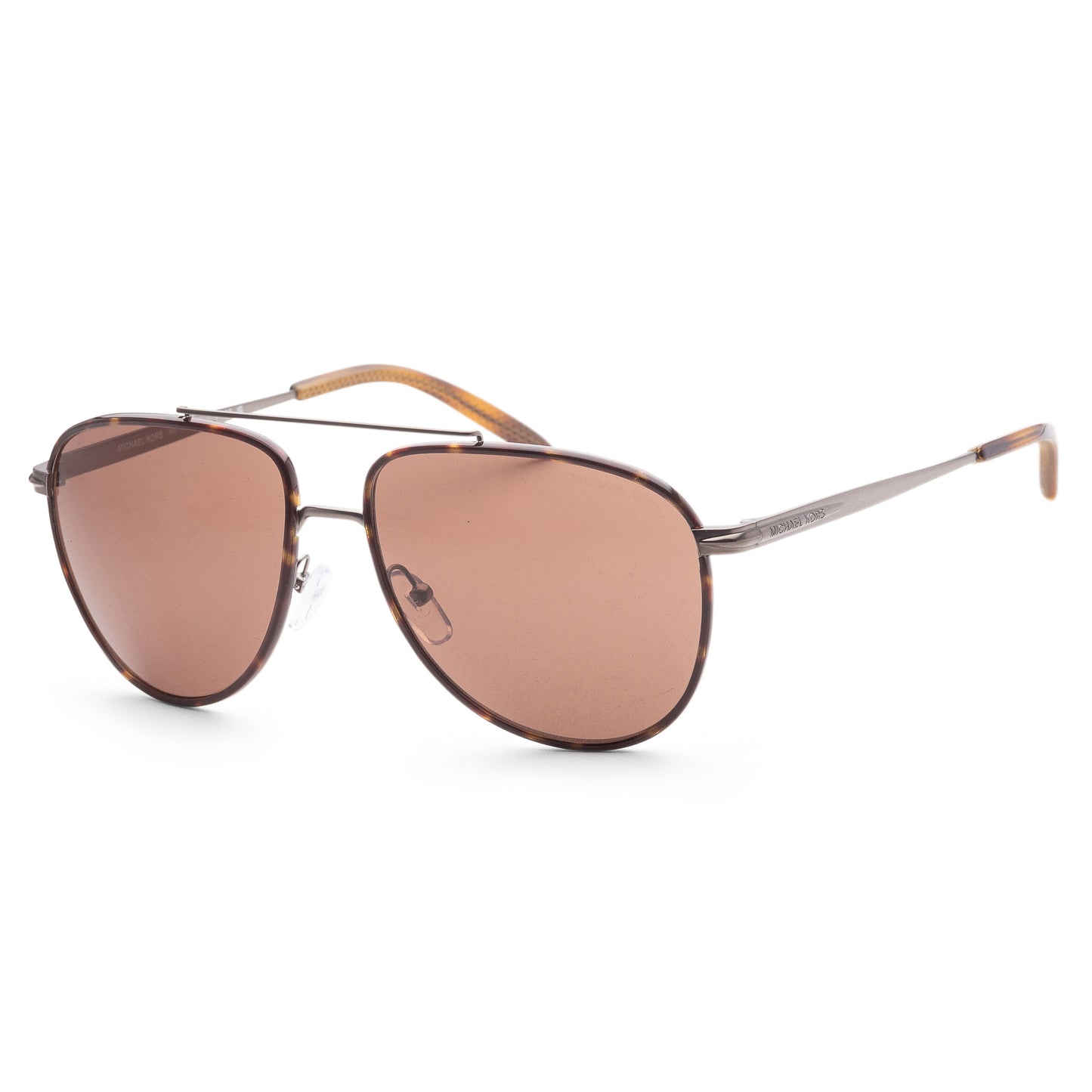 title:Michael Kors Men's MK1132J-102373 Saxon 59mm Matte Gunmetal Sunglasses;color:Dark Brown Solid Lens, Matte Gunmetal Frame