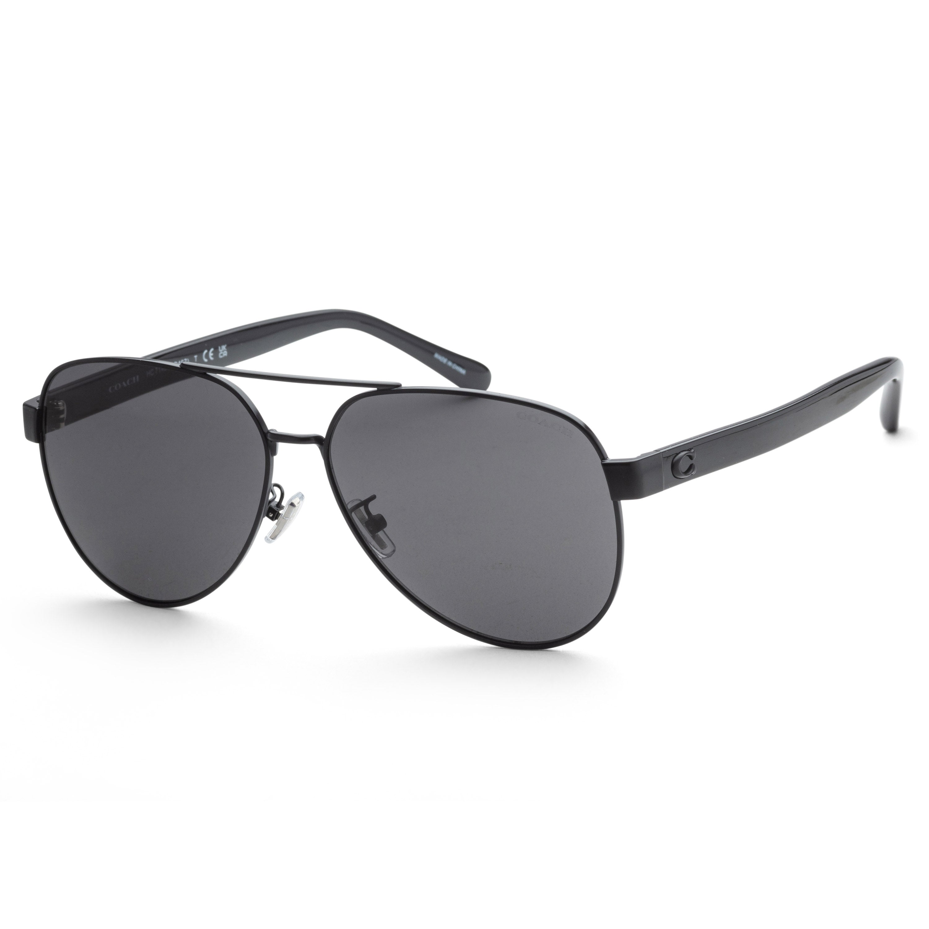 title:Coach Men's HC7143-900387-61 Fashion 61mm Satin Black Sunglasses;color:Satin Black