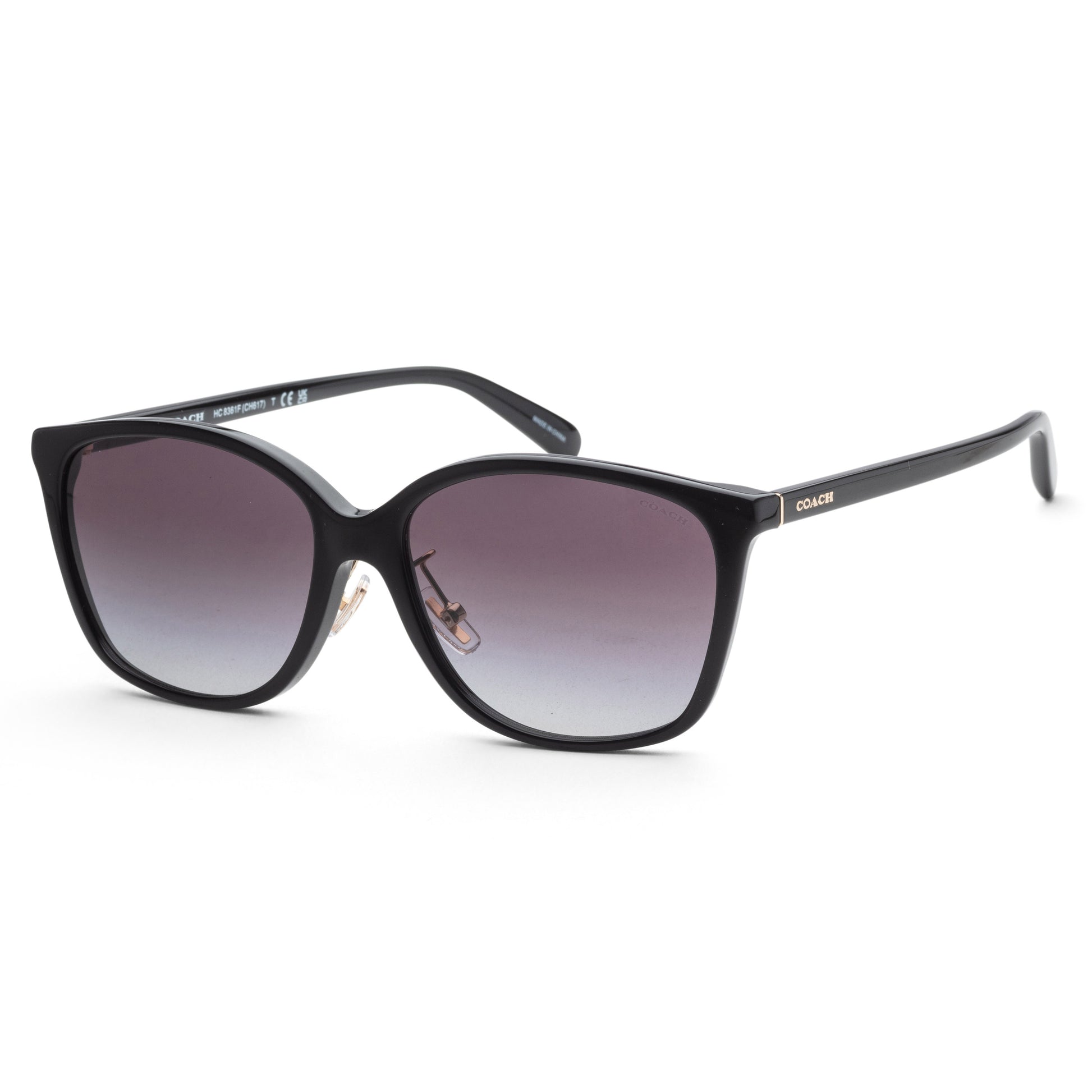 Coach Women's Fashion 57mm Black Sunglasses - Ruumur