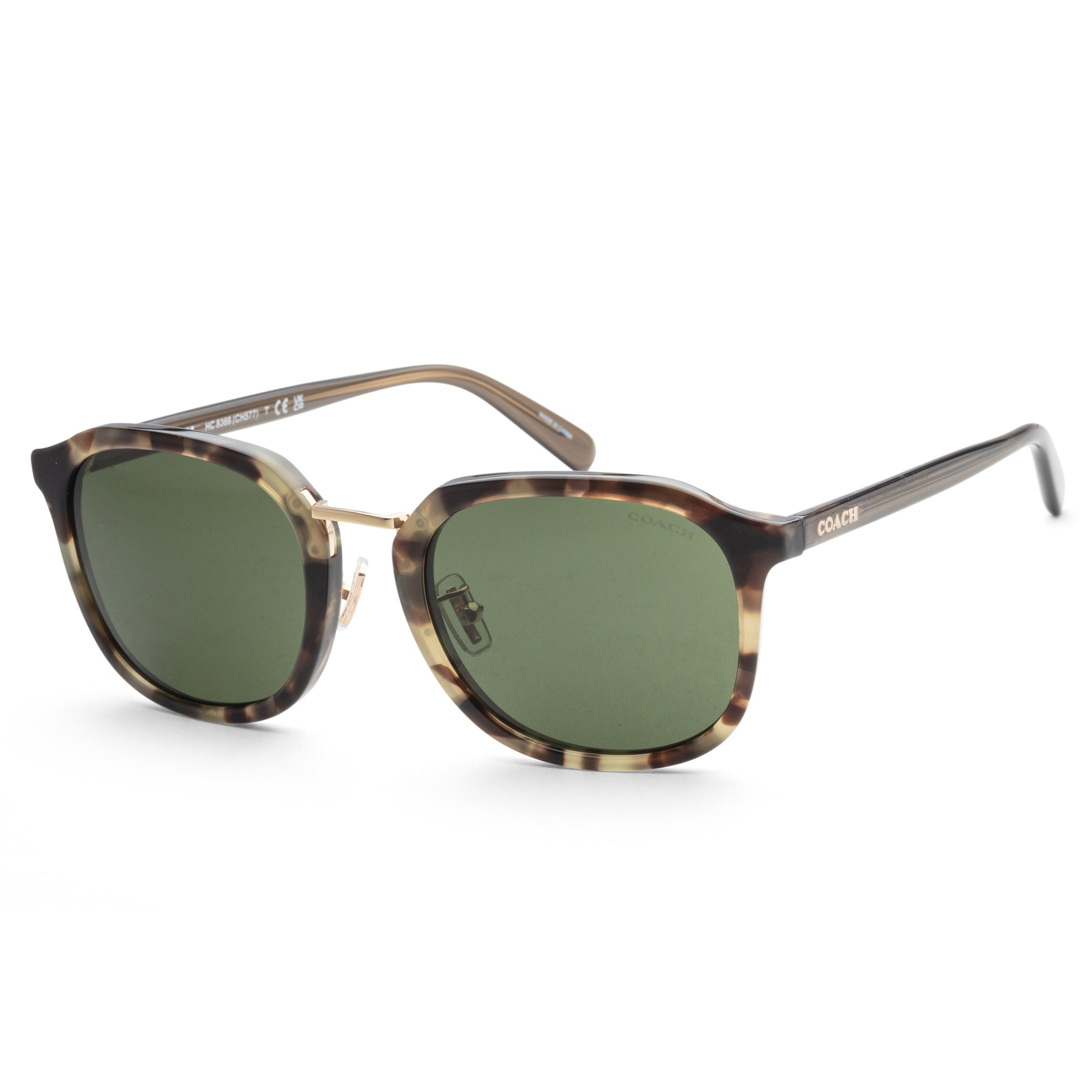 title:Coach Men's HC8366-575571-54 Fashion 54mm Sage Tortoise Sunglasses;color:Sage Tortoise