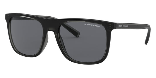 title:Armani Exchange Men's AX4102S-831887-56 Fashion 56mm Transparent Grey Sunglasses;color:Transparent Grey