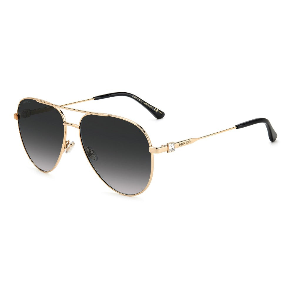 title:Jimmy Choo Women's OLLYS-02M2-9O Olly 60mm Black Gold Sunglasses;color:Black Gold