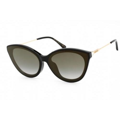 title:Jimmy Choo Women's VICFSK-0807-FQ Vick 64mm Black Sunglasses;color:Black